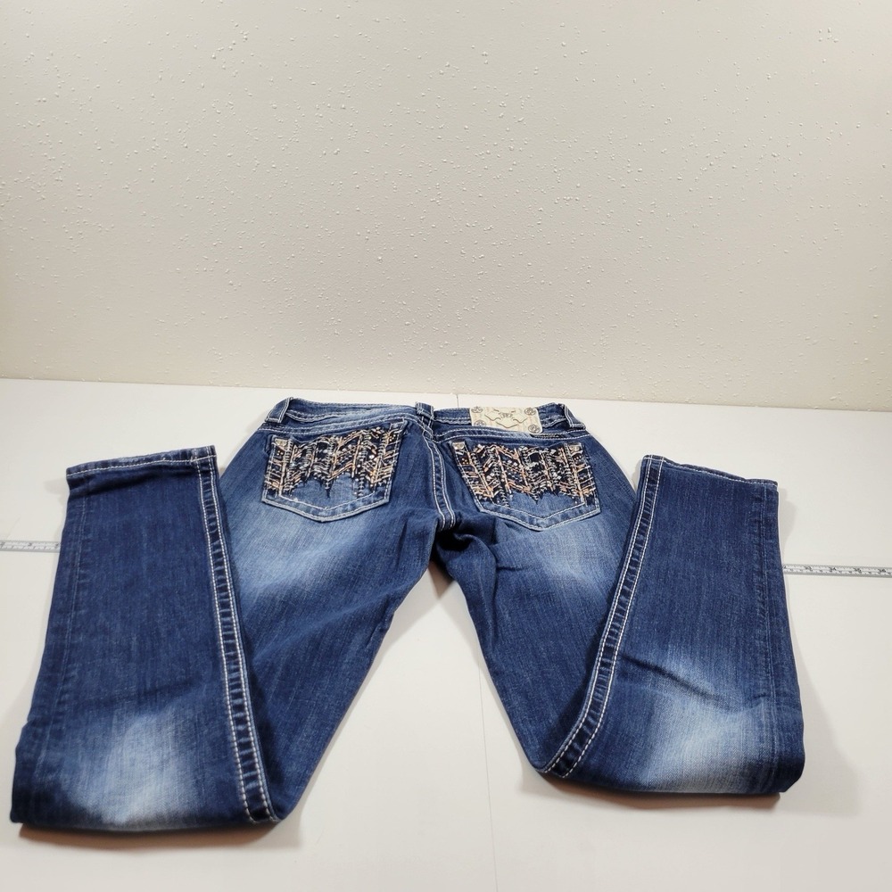 Miss Me Women's Jeans Signature Skinny Size 28x33 Blue - Picture 2 of 10